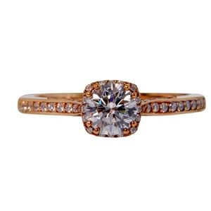 Tacori 18k Rose Gold GIA 0.70CT Round Cut Solitaire Ring, G, SI1